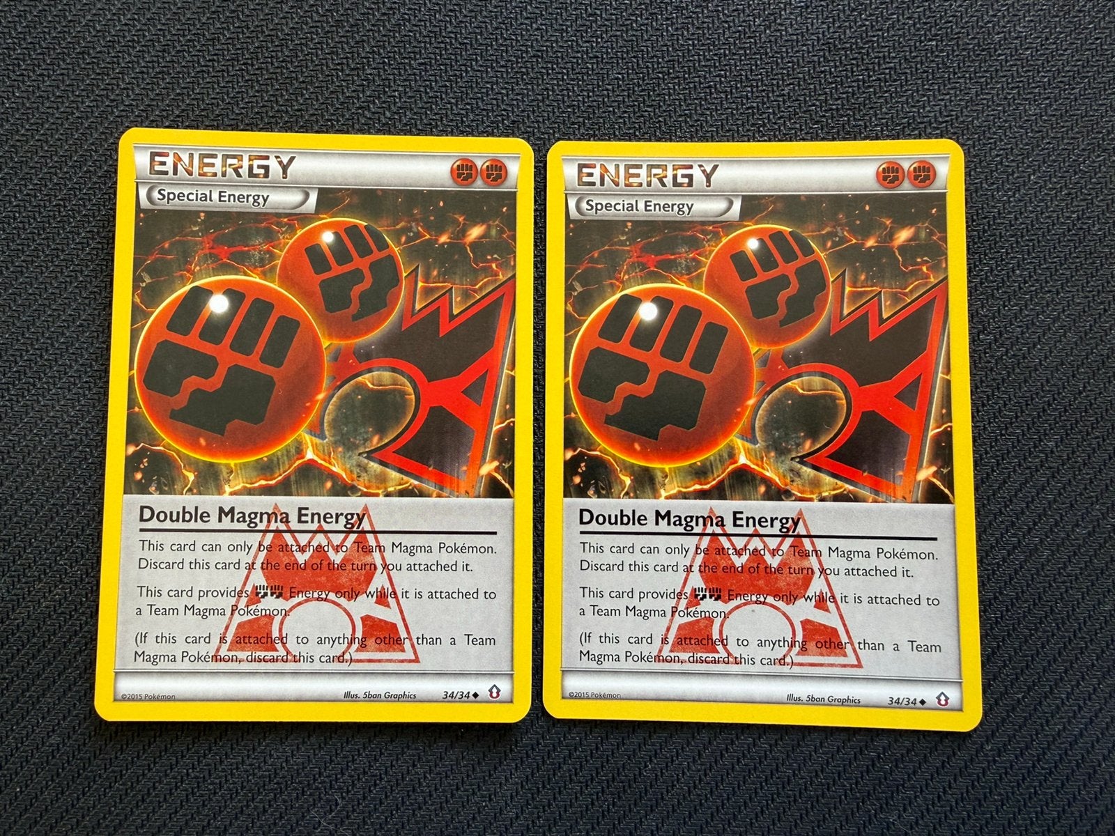 Double Magma Energy 34/34 Double Crisis Pokemon, Ophalen, Nieuw, Losse kaart