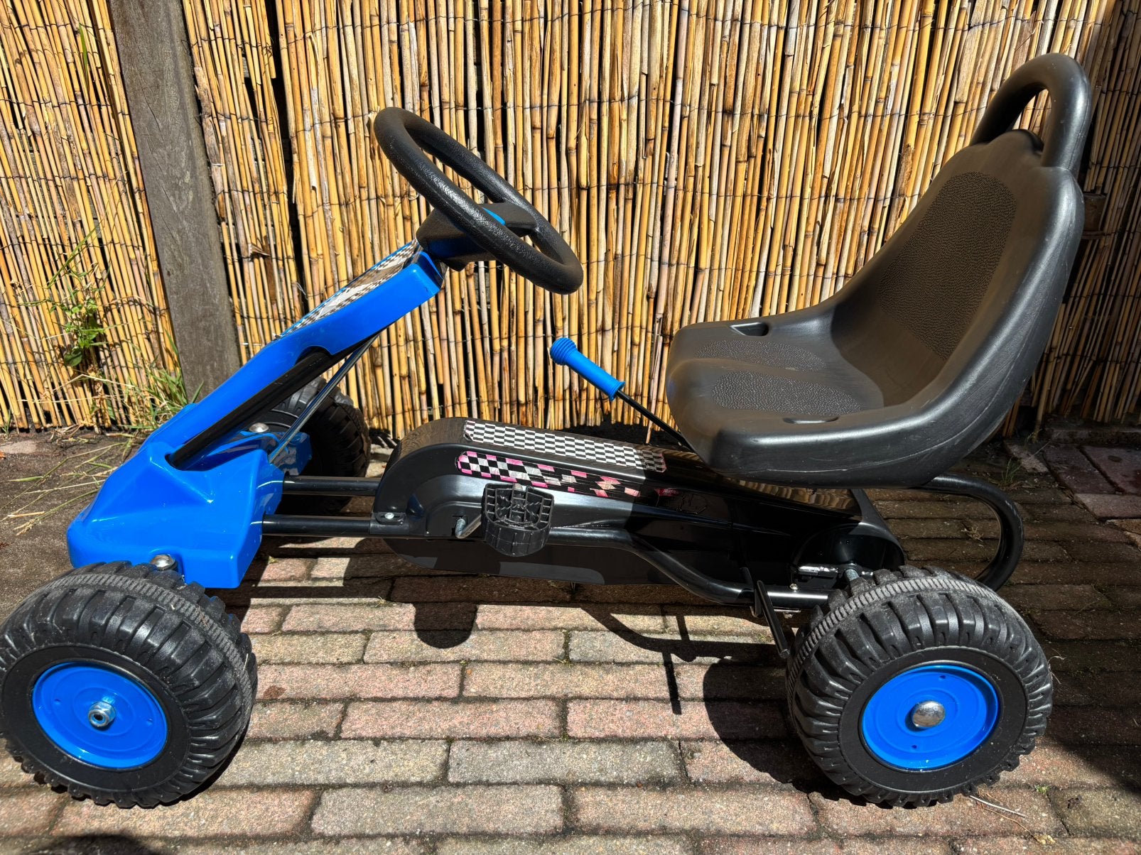 Go kart skelter blauw 3-6 jaar met handrem, Ophalen, Zo goed als nieuw, Overige merken