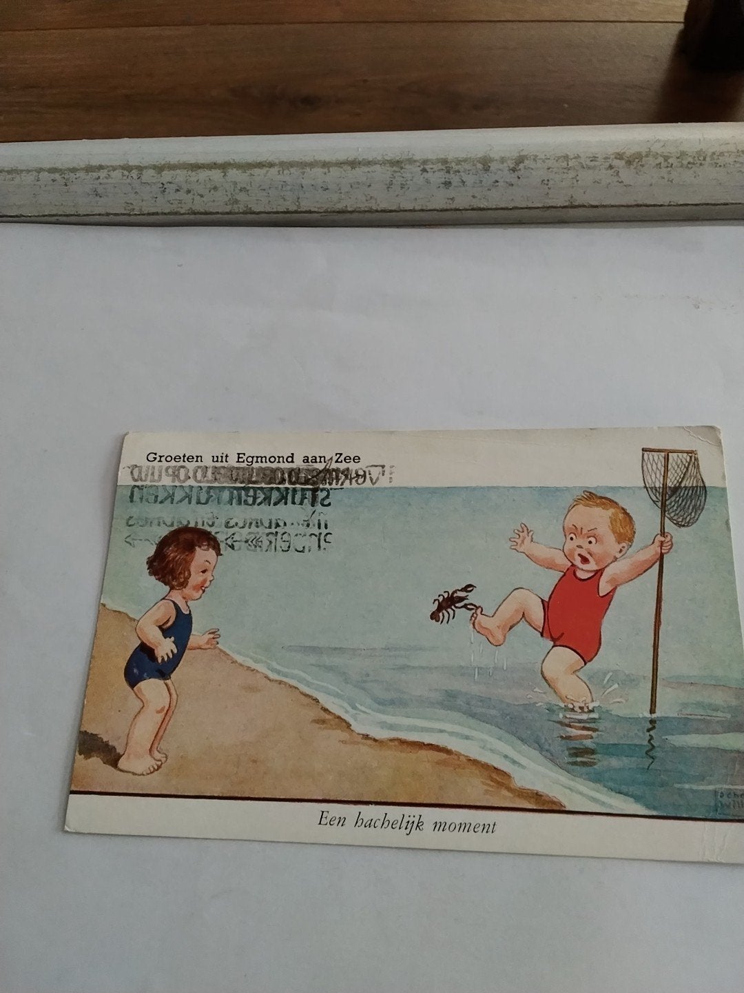 Oude ansichtkaart Groeten uit Egmond aan Zee 1959, Verzamelen, Ophalen of Verzenden, Voor 1920, Gelopen