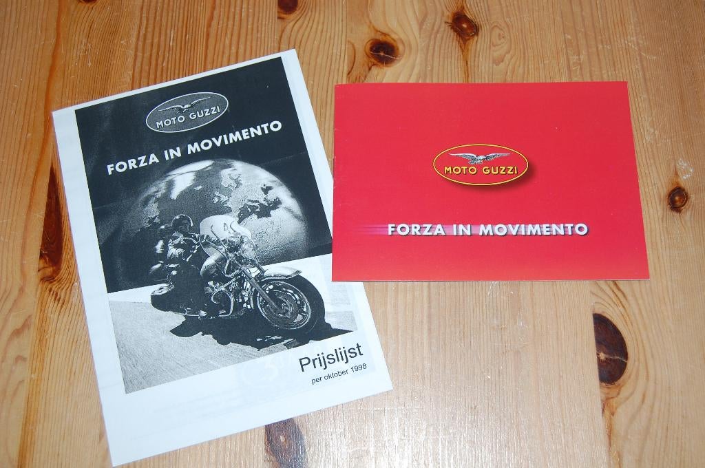 Moto Guzzi modellen 1999 met prijslijst, Motoren, Handleidingen en Instructieboekjes, Moto Guzzi, Ophalen of Verzenden