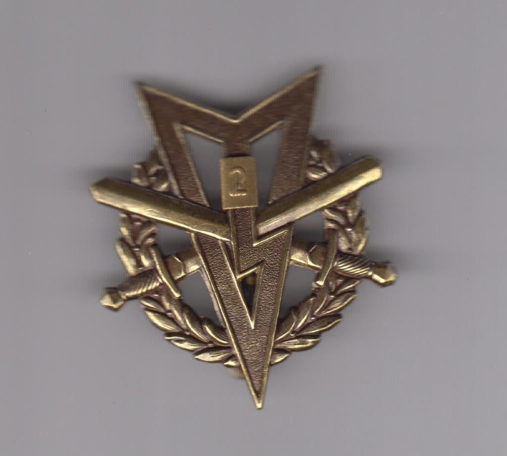 MLV-speld brons met 2, Verzamelen, Militaria | Algemeen, Ophalen of Verzenden, Landmacht, Nederland, Embleem of Badge