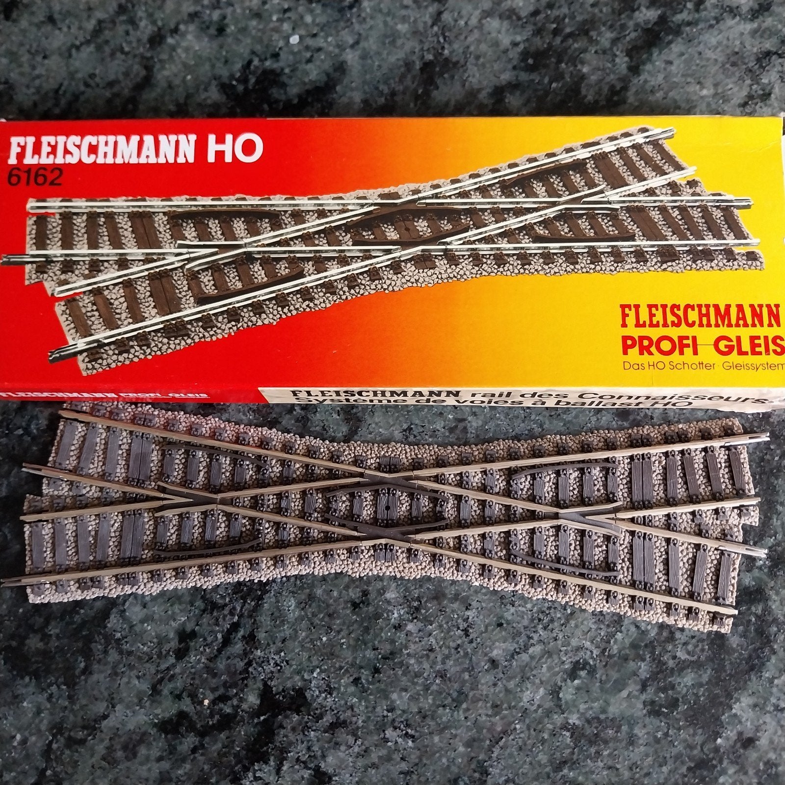 Fleischmann HO 6162 Profi-Gleis kruising, Gebruikt, Gelijkstroom, Fleischmann, Rails