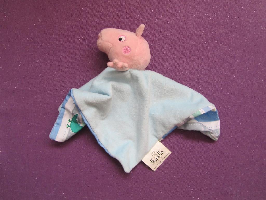 PEPPA PIG Knuffeldoekje VARKEN UIT 2022. BLAUW **Nieuw**, Overige typen, Blauw, Nieuw, Ophalen of Verzenden
