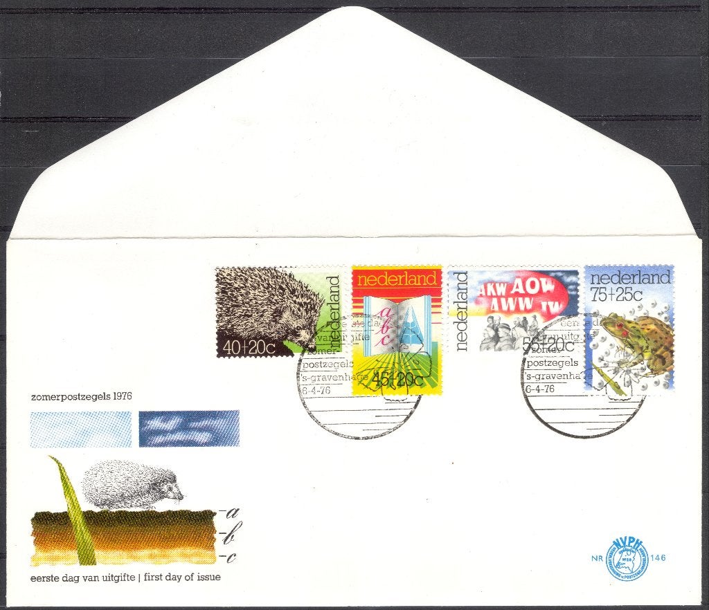E146 - zomerpostzegels 1976, Postzegels en Munten, Verzenden, Onbeschreven, Nederland