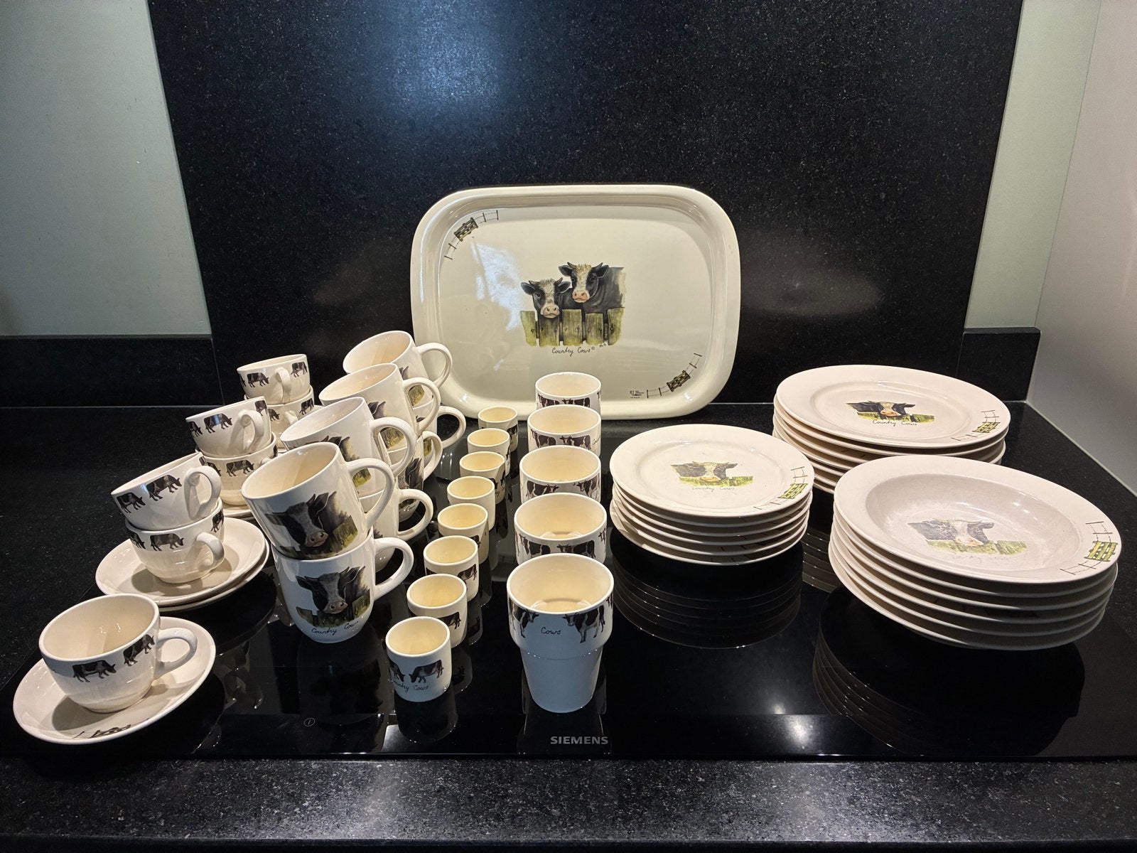 Uitgebreid Koeien Servies - Country Cows, Huis en Inrichting, Keuken | Servies, Ophalen, Gebruikt, Overige merken, Keramiek