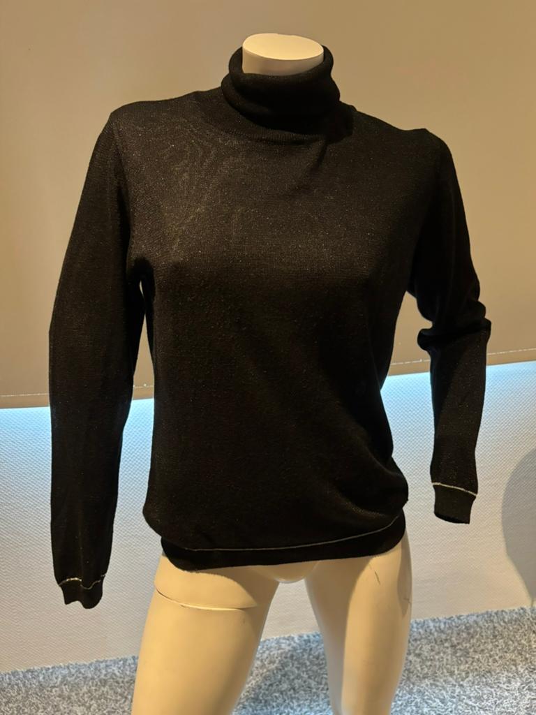 Nenette zwart glitter colletje maat l valt als m, Maat 38/40 (M), Zwart, Ophalen of Verzenden, Zo goed als nieuw