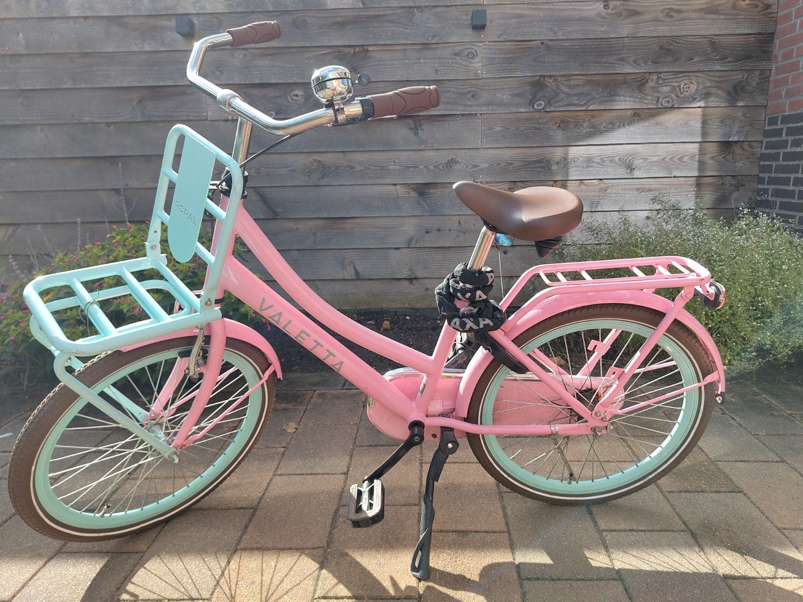 Valetta Cargo Meisjesfiets Roze Mint 22 inch, Ophalen, Terugtraprem, 22 inch, Gebruikt