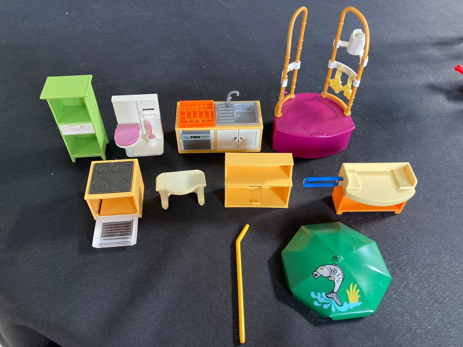 Playmobil parasol, keukenblok ed.., Ophalen of Verzenden, Zo goed als nieuw