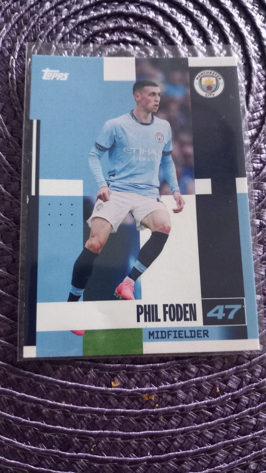 Phil Foden Topps Spelerskaart - Manchester City, Ophalen of Verzenden, Zo goed als nieuw, Buitenlandse clubs, Spelerskaart