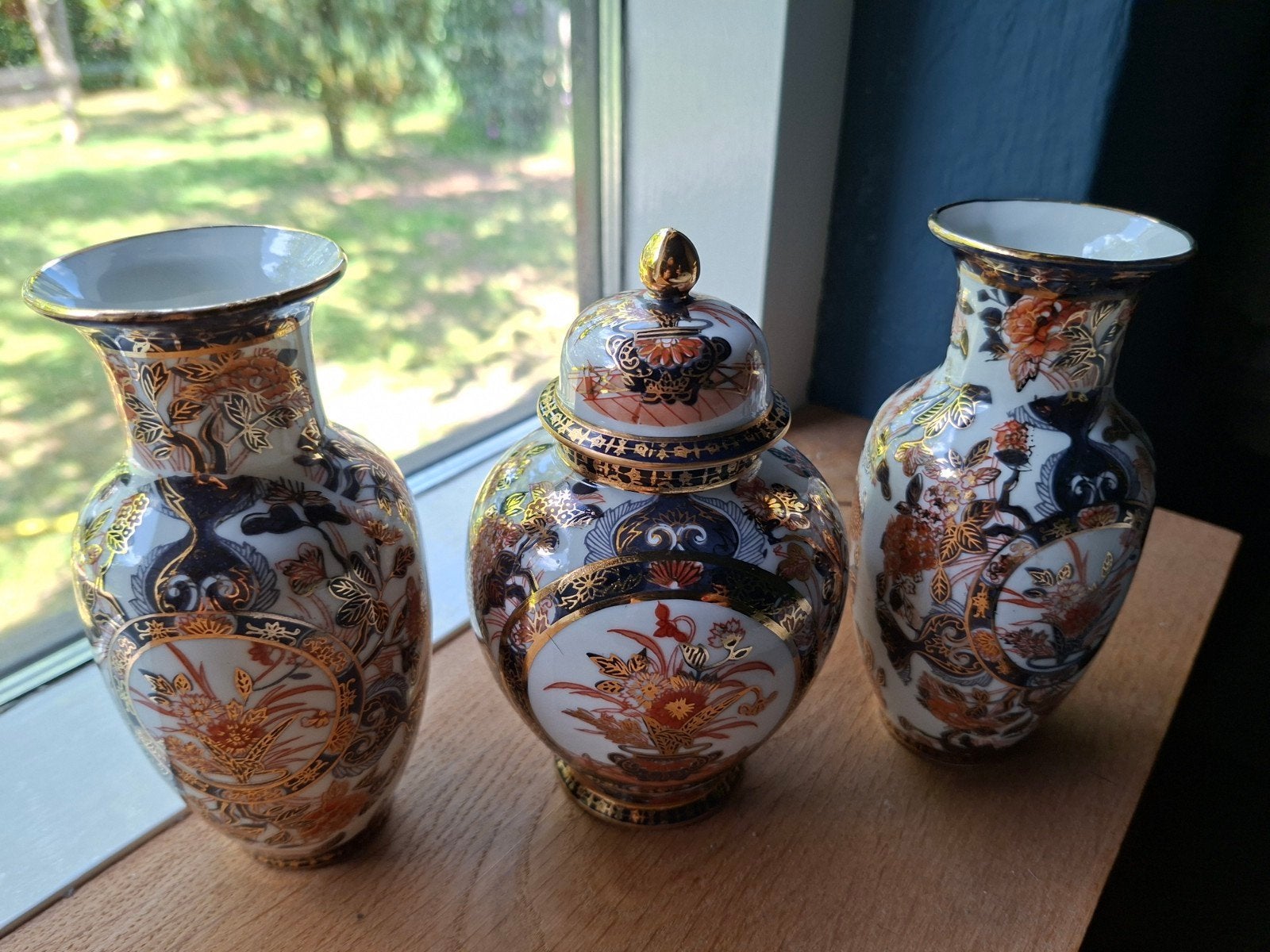 Prachtig vintage Japans Saji Imari kaststel – 3-delig, Ophalen of Verzenden