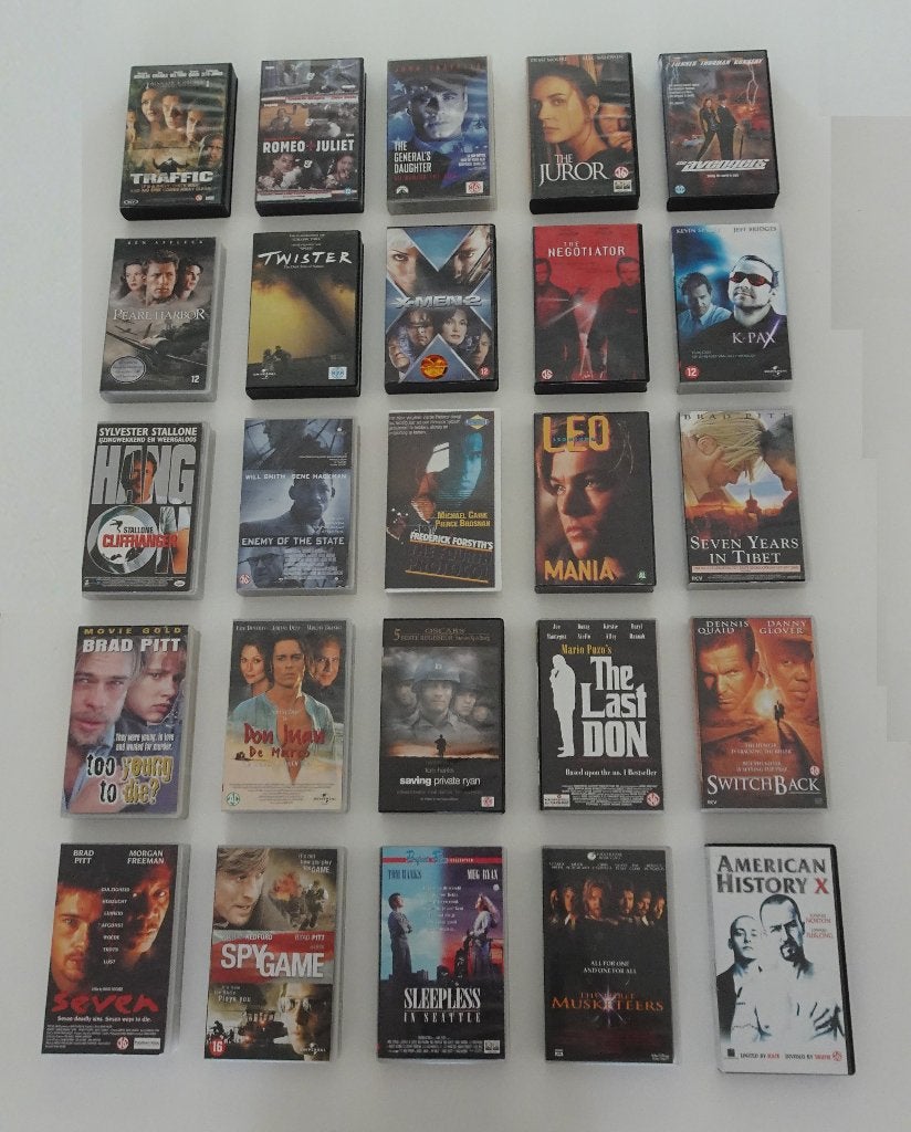 25 Actie / Thriller Films op VHS, Vanaf 6 jaar, Ophalen, Zo goed als nieuw, Actie en Avontuur