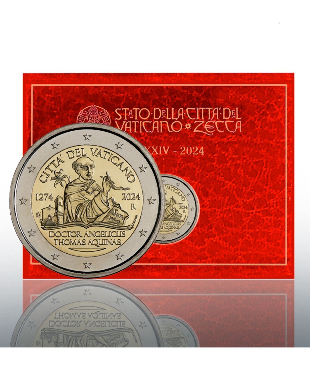Vaticaan 2 euro 2024 Thomas Aquinas, Ophalen of Verzenden, Vaticaanstad, 2 euro, Losse munt