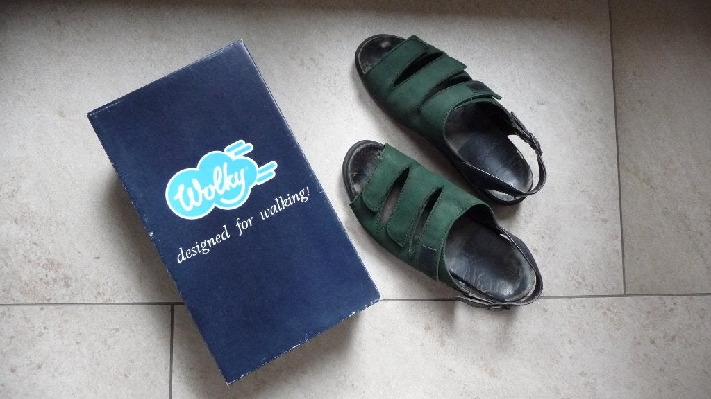 Wolky Nubuck - 42, Wolky, Gedragen, Groen, Sandalen of Muiltjes