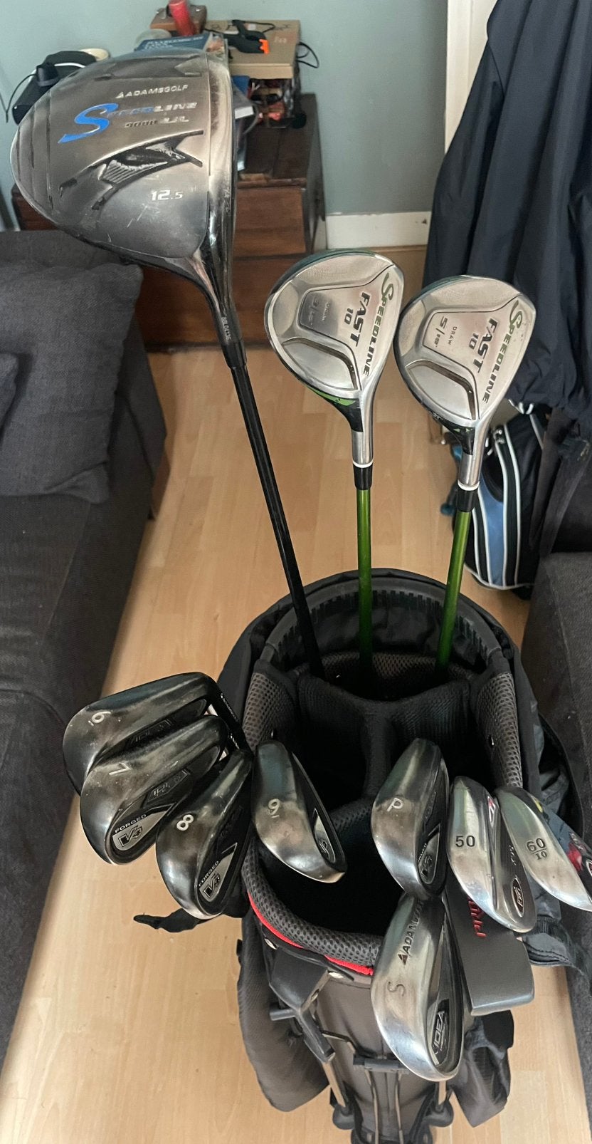 Zeer mooie uitgebreide herenset  IDEA met nieuwe standbag, Sport en Fitness, Golf, Ophalen of Verzenden, Zo goed als nieuw, Set