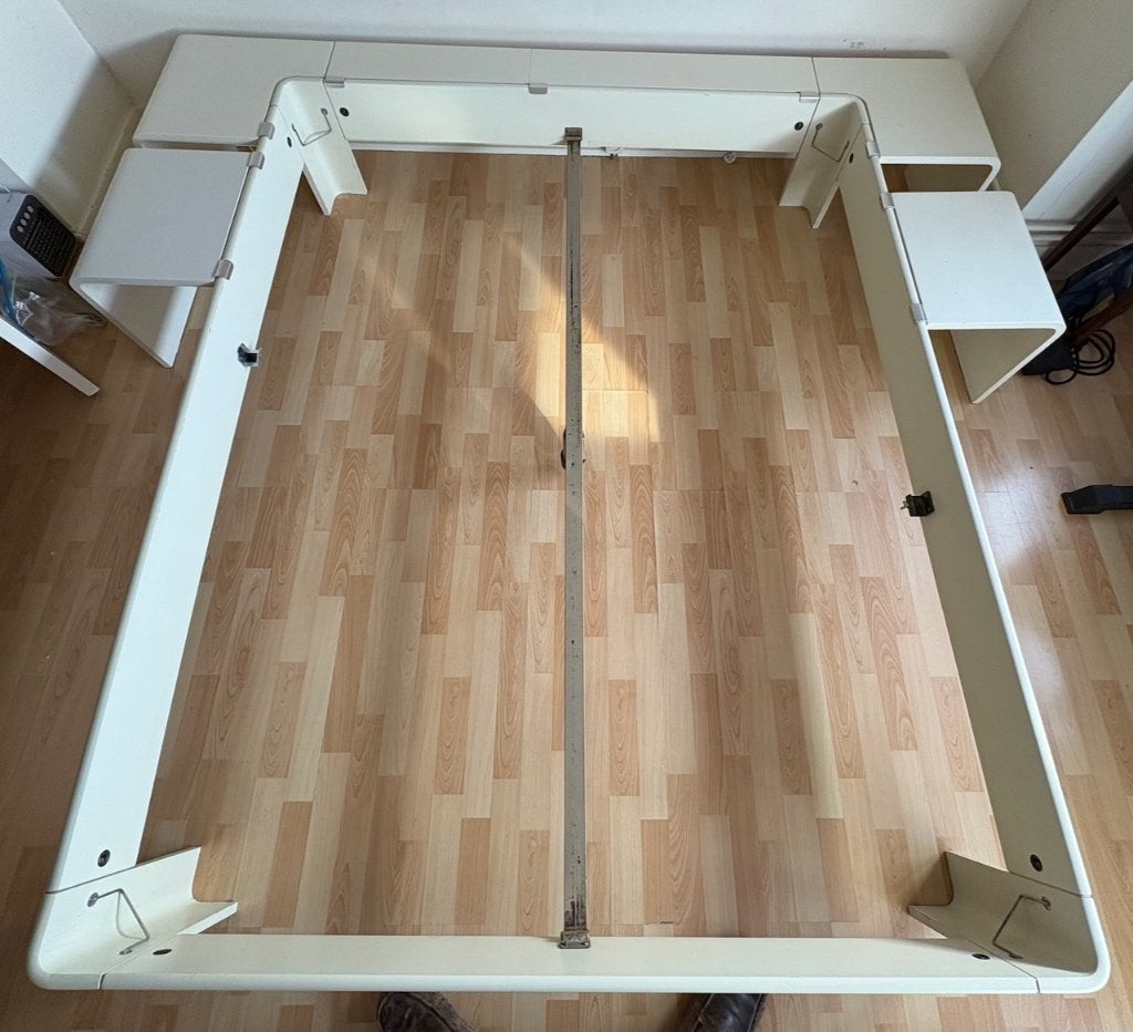 aupping auronde 160x200 met achterzetstuk, Ophalen, Gebruikt, Wit, Tweepersoons