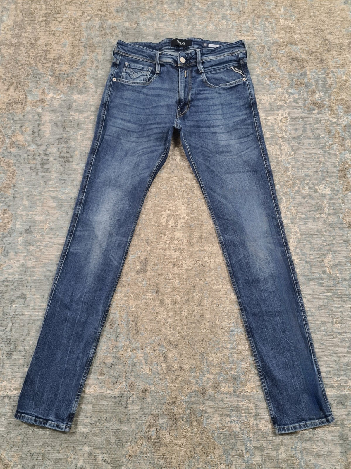 Replay ANBASS W33 L34 Blauw Slim STRETCH Bronno3334, Blauw, Wolvenstraat 19, 1016EN, Amsterdam, Ophalen of Verzenden, Zo goed als nieuw