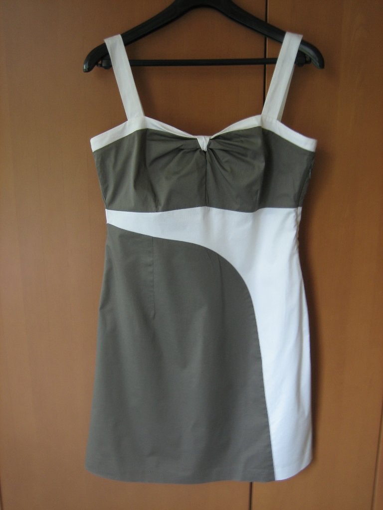 Prachtige taupe-witte zomerjurk SENSO 38 Snazzeys, Maat 38/40 (M), Bruin, Verzenden, Senso