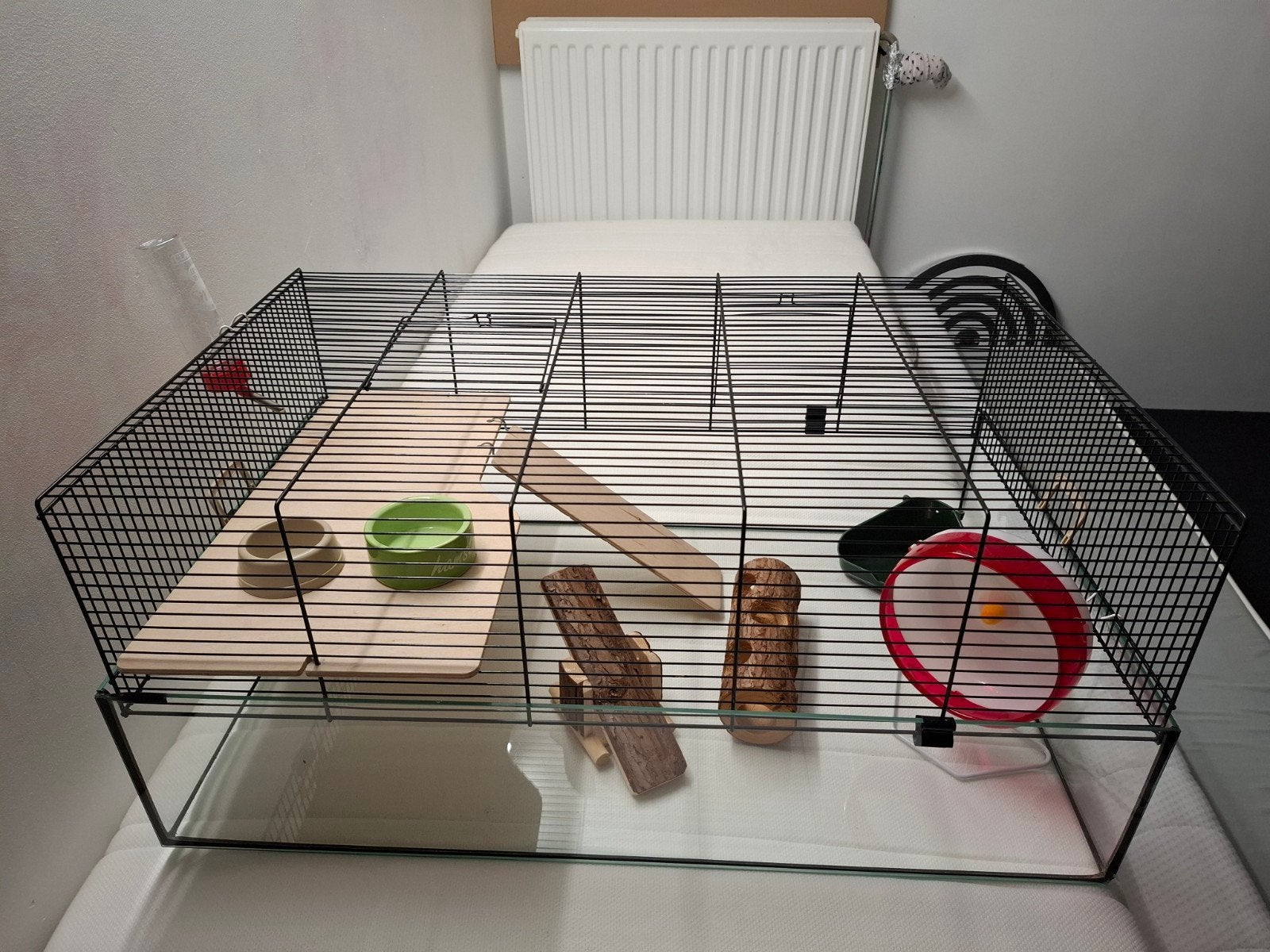 Ruime hamsterkooi met toebehoren, Ophalen, Gebruikt