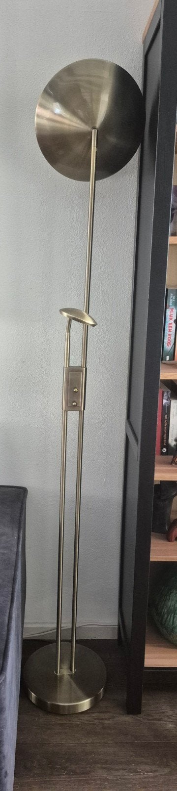 Vloerlamp met Leeslamp, Ophalen, Modern, Klassiek, Zo goed als nieuw, Metaal