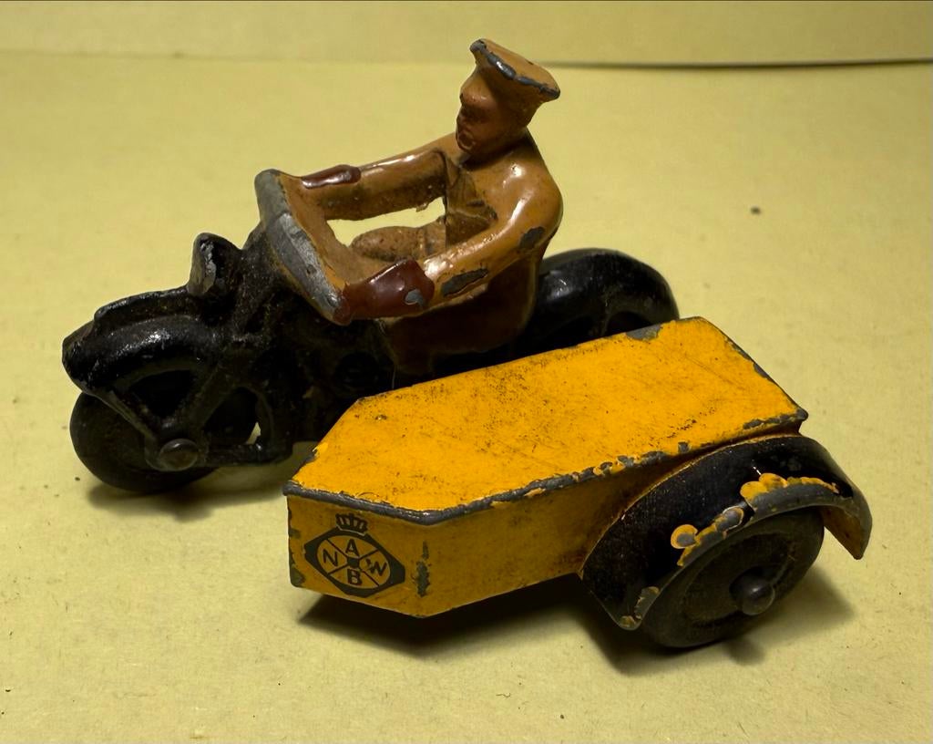 Dinky Toys 44b Motorfiets Patrouille "ANWB", Ophalen of Verzenden, Gebruikt