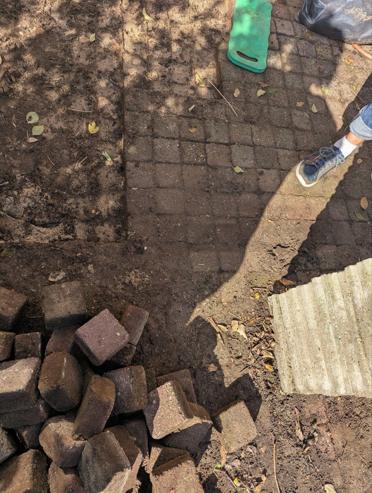 Roze/bonte koppelstones 10x10 cm (ca. 728 stuks), Tuin en Terras, Ophalen, Overige materialen, Gebruikt, Klinkers