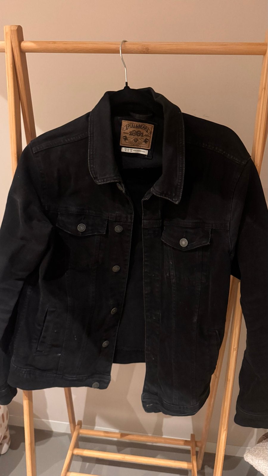 Pull & Bear spijkerjas zwart maat M, Ophalen of Verzenden, Gedragen, Zwart