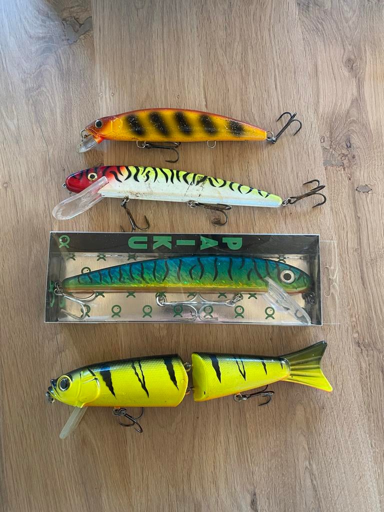 4 Grote Snoek Pluggen: Strike Pro, Moby Paiku, Grandma, Ophalen of Verzenden, Gebruikt, Overige typen
