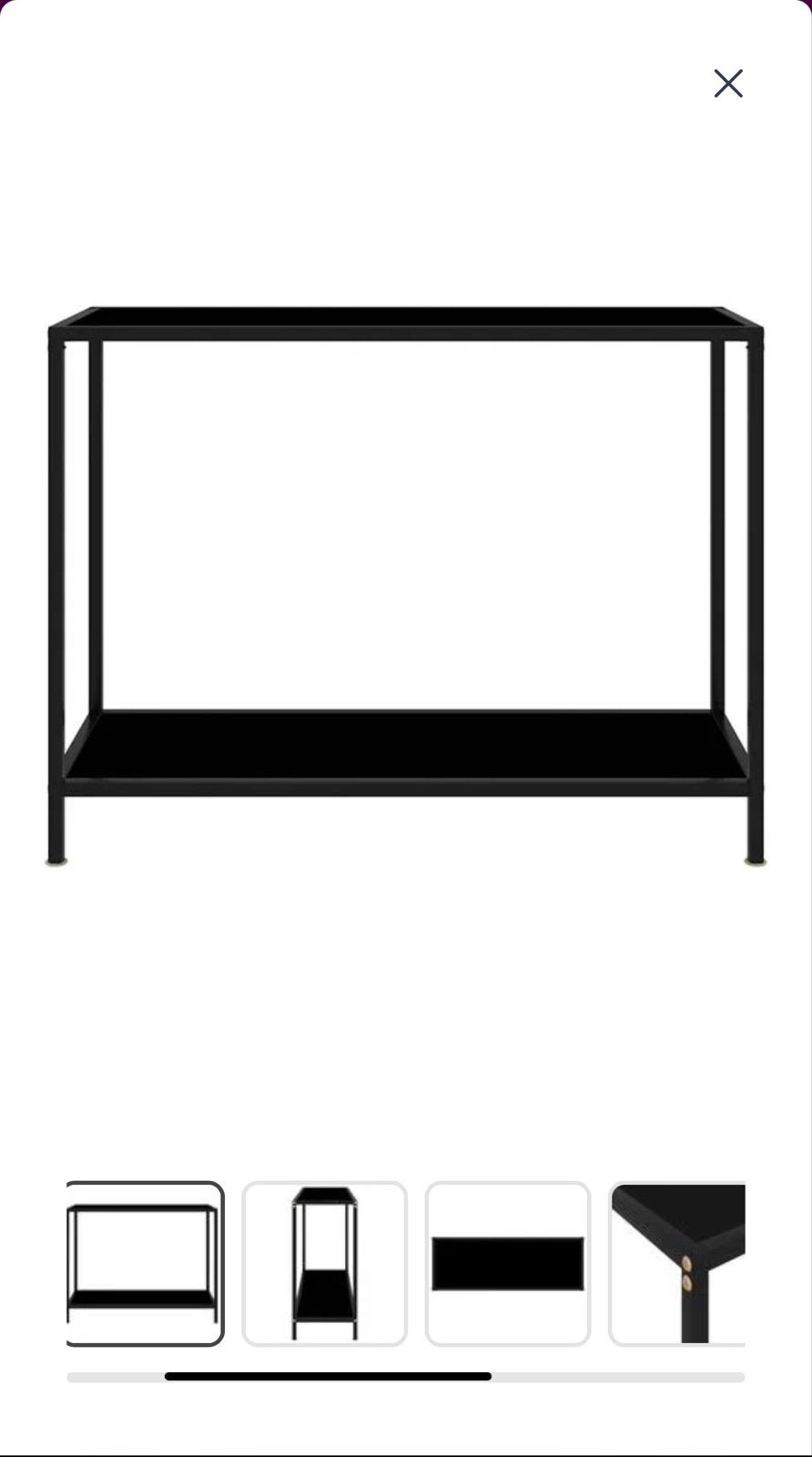 NIEUW // Wandtafel 100x35x75 cm gehard glas zwart, Ophalen, Nieuw