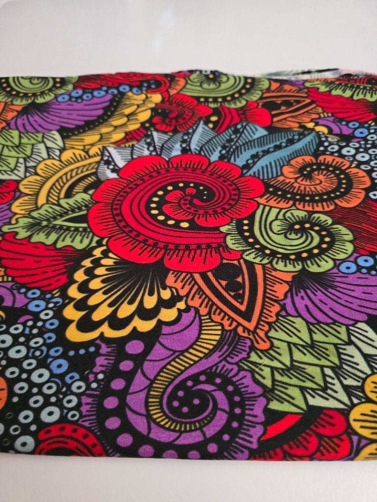 tricot viscose multi paisley (110), Overige kleuren, 120 cm of meer, Nieuw, Ophalen of Verzenden