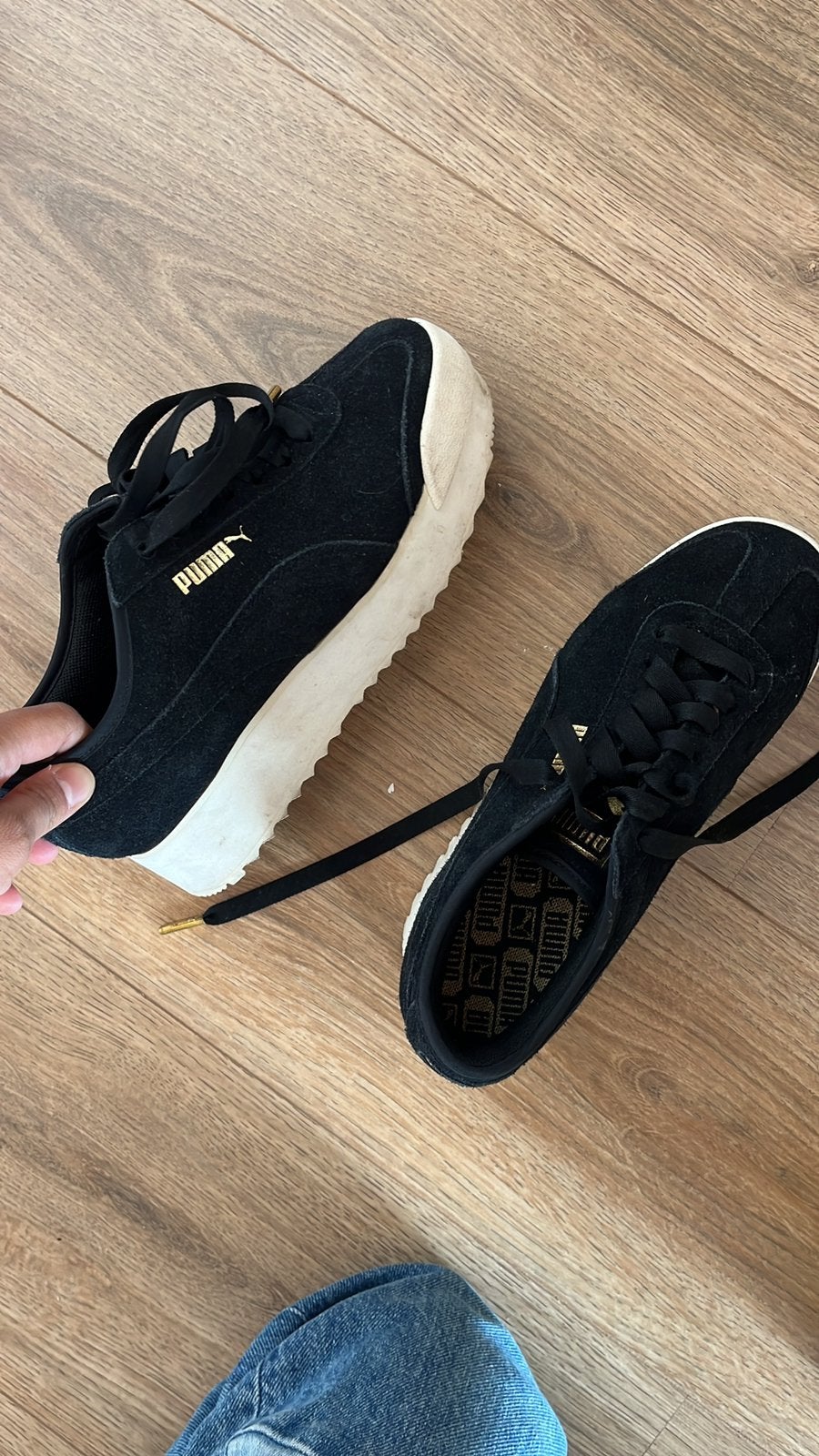 Puma plateau sneakers zwart maat 37, Ophalen of Verzenden, Zo goed als nieuw