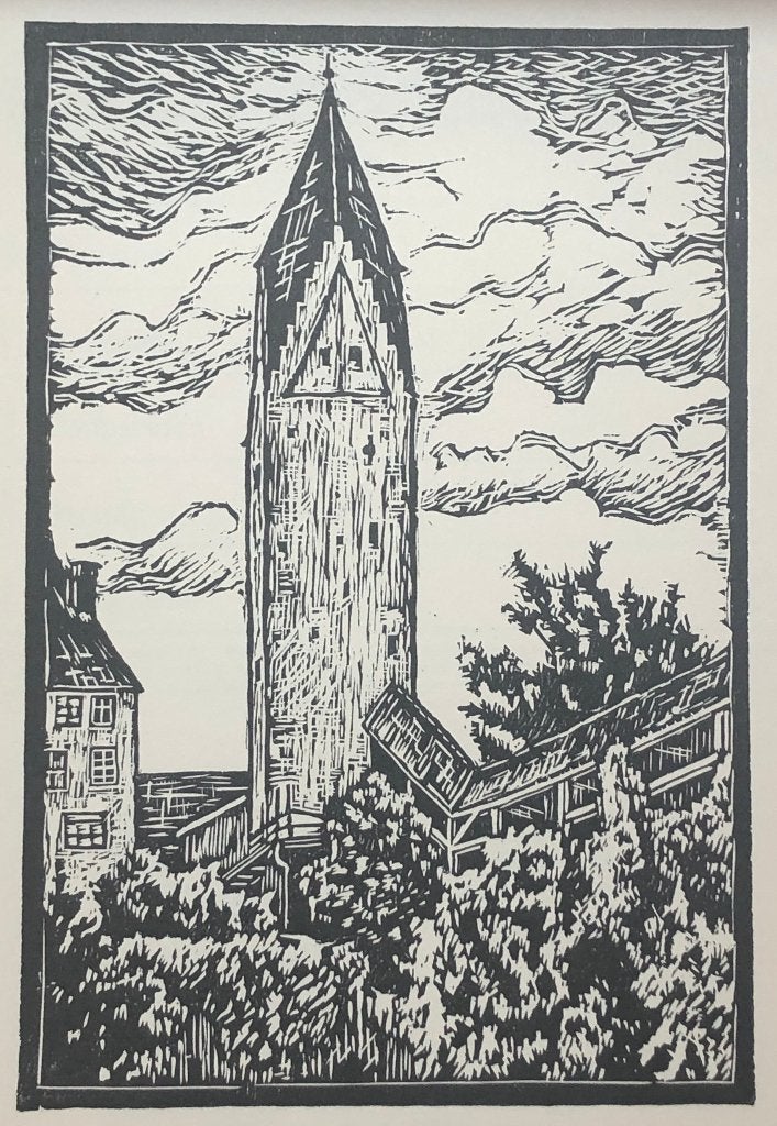 Joseph Lipp (1900–1982) Houtsnede 'Weißensee in Algäu' 1930, Ophalen of Verzenden