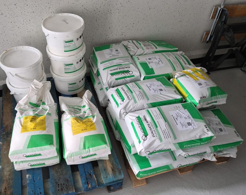 Quartzline 4x Mortel, 9x Egalisatie en 2x Primer, Ophalen, Nieuw