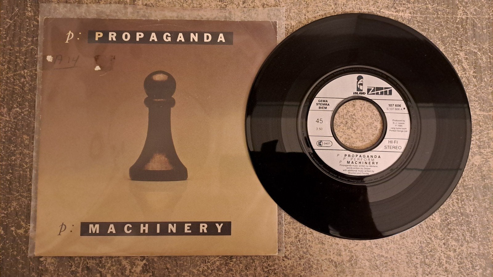 Propaganda  - machinery, Gebruikt, 7 inch, Pop, Fotohoes