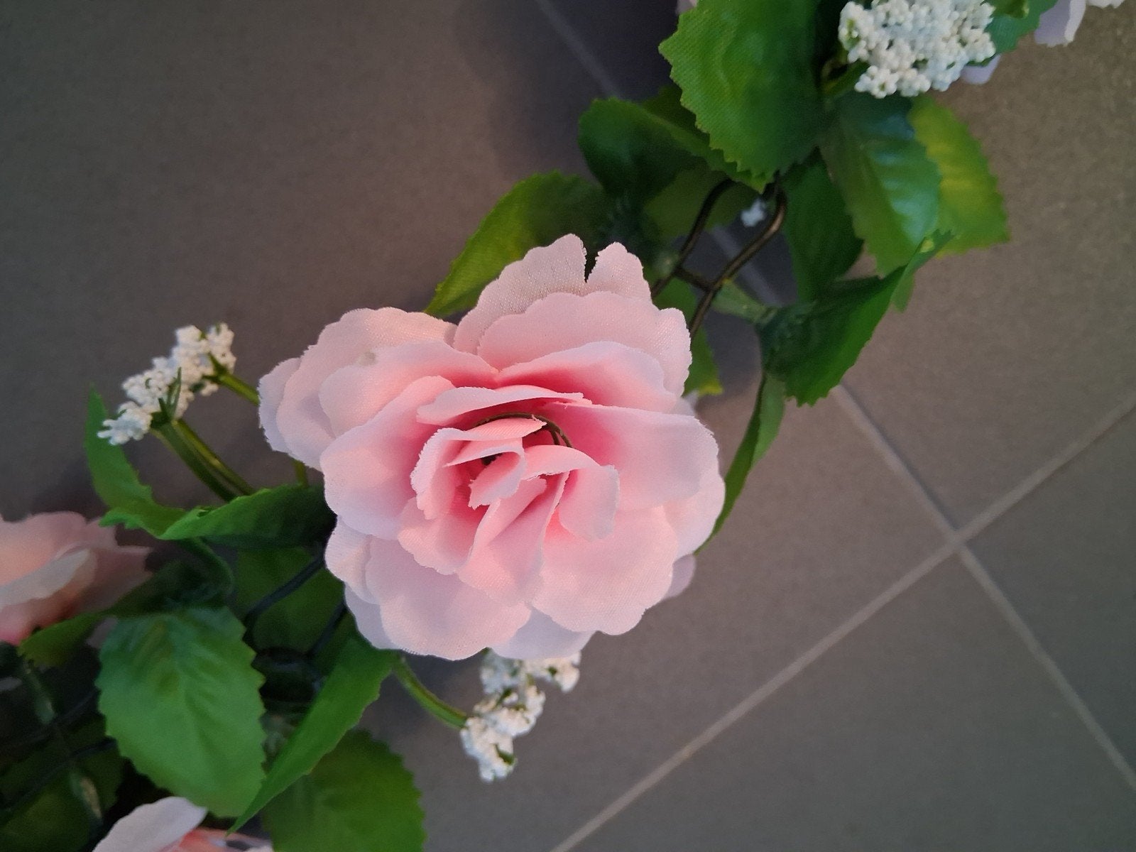 RUILEN: rozen guirlande + roze vlaggetjes slinger, Ophalen, Versiering, Verjaardag