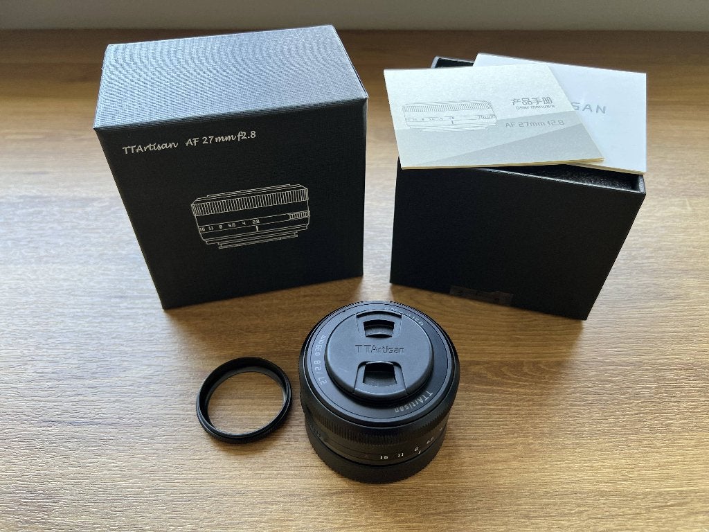 Ttartisan 27mm F2.8 Pancake lens (Sony E mount), Autofocus, Ophalen of Verzenden, Zo goed als nieuw, Standaardlens