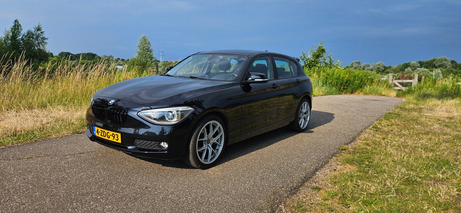BMW 1-Serie 114I 147KW 5-DR 2014 Zwart F20, Auto's, BMW, 1-Serie, Zwart, 4 cilinders, Zwart