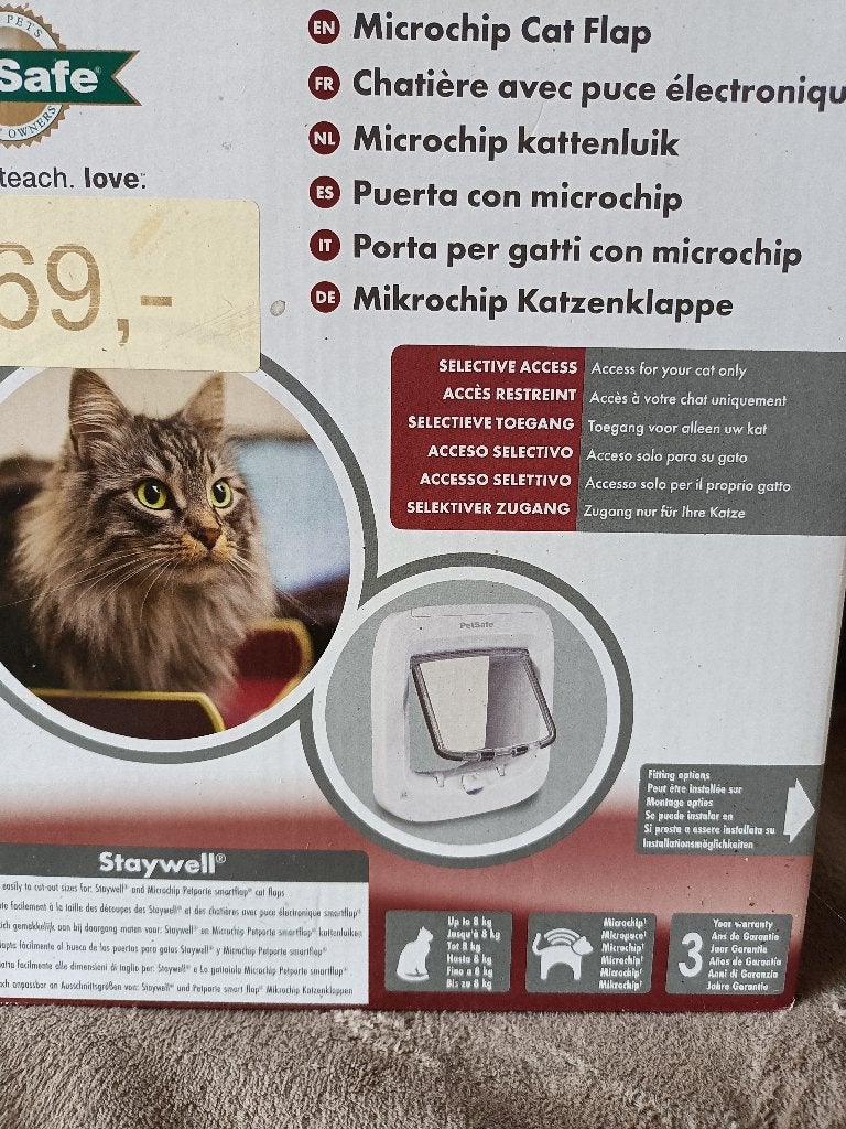 Kattenluik met chipreader, Dieren en Toebehoren, Ophalen of Verzenden, Nieuw