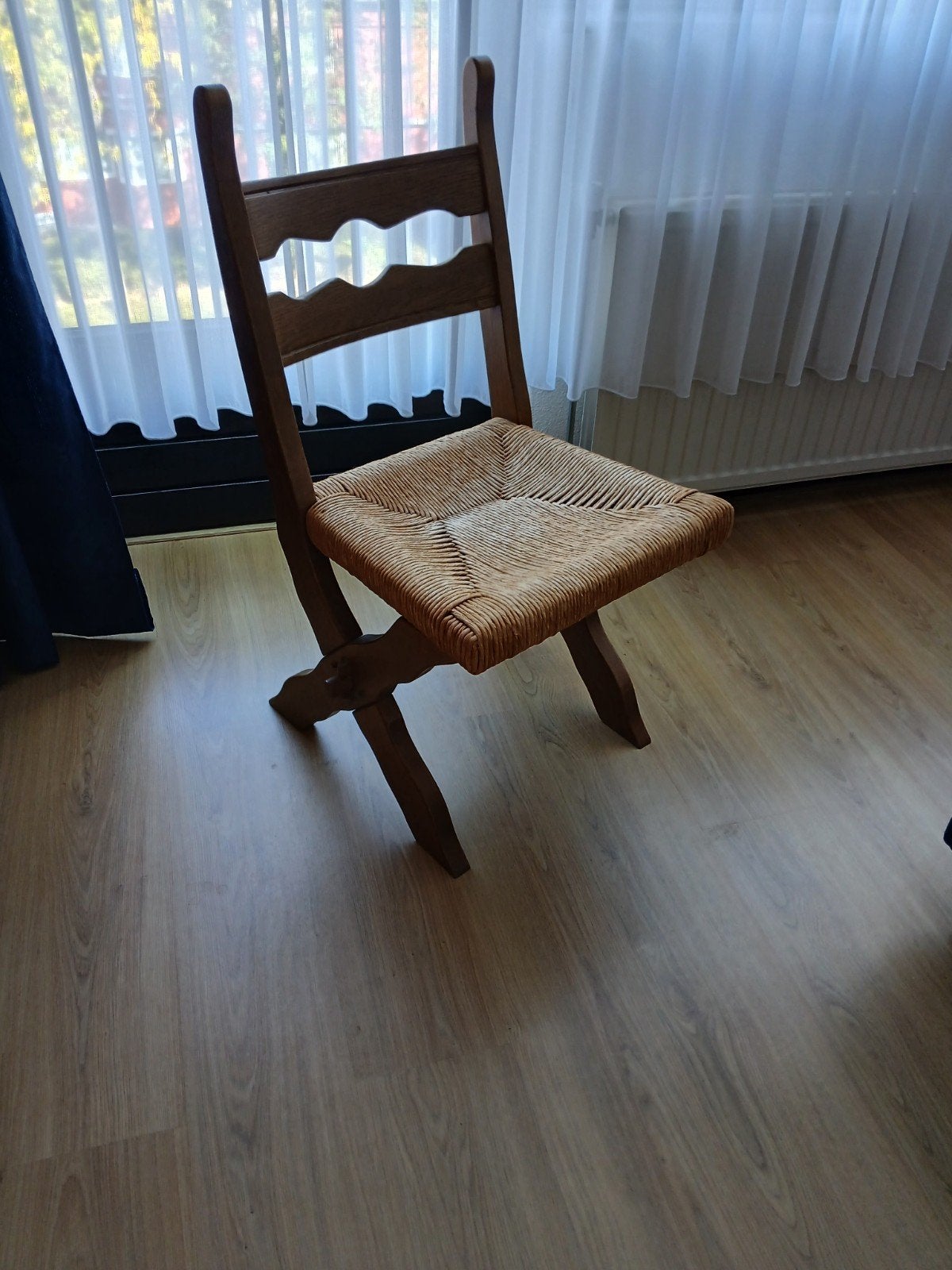 stoel met rieten zitting, Ophalen