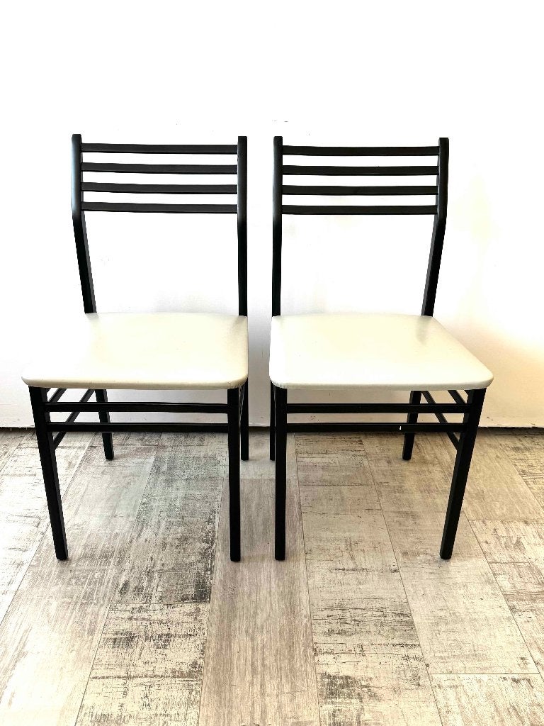 Stoelen in top staat i.d. stijl van Gio Ponti's Superleggera, Huis en Inrichting, Stoelen, Twee, Zwart, Zo goed als nieuw, 60ger jaren Gio Ponti