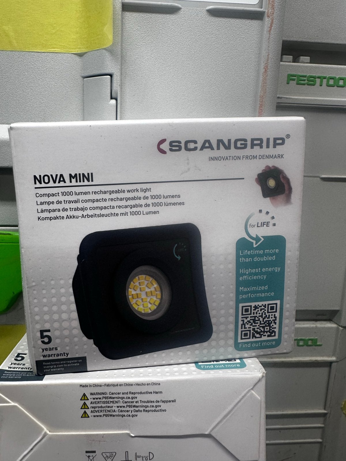 SCANGRIP NOVA MINI Compacte Oplaadbare Werklamp 1000 Lumen, Doe-het-zelf en Verbouw, Ophalen of Verzenden, Nieuw, Minder dan 50 watt
