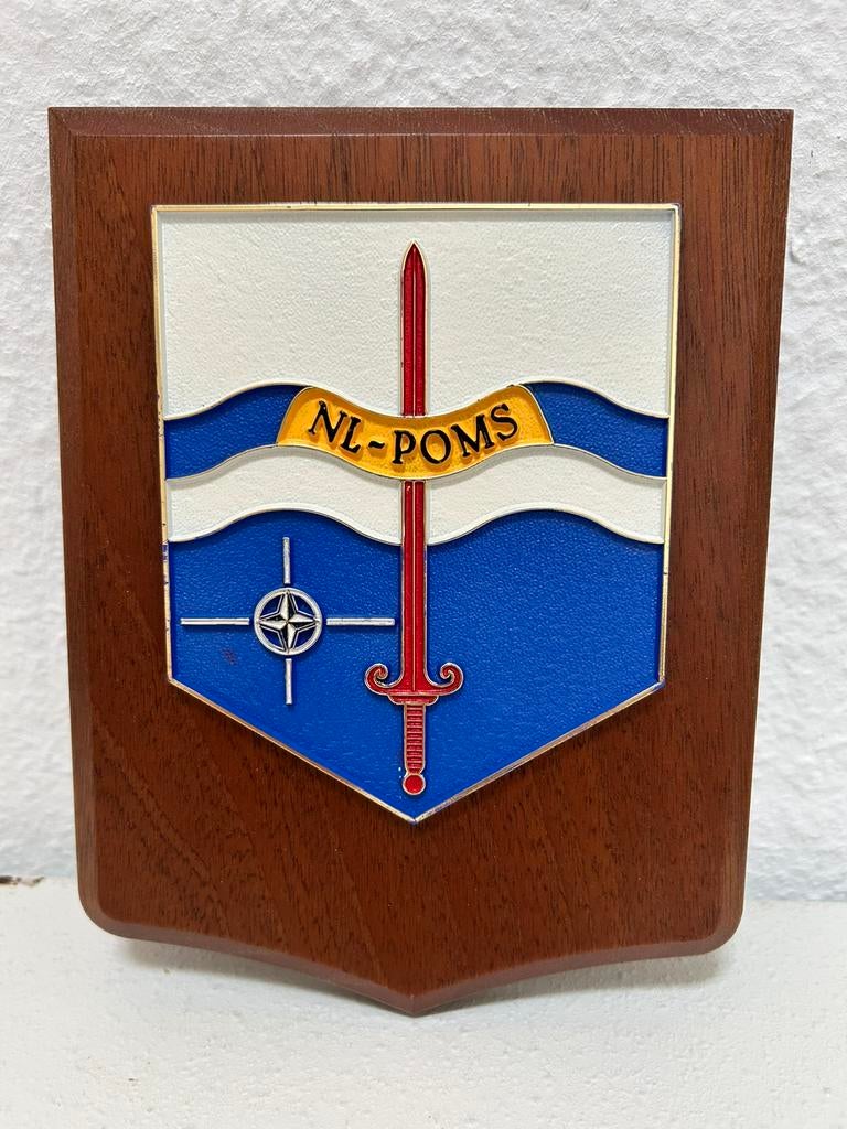 Wapenschild NL-POMS, Ophalen of Verzenden, Landmacht, Nederland, Overige typen