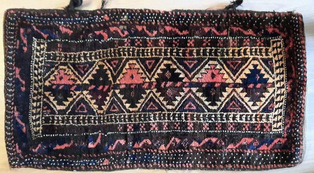 Perzisch kleedje 42 x 76 cm, 50 tot 100 cm, Zo goed als nieuw, Rechthoekig, 50 tot 100 cm
