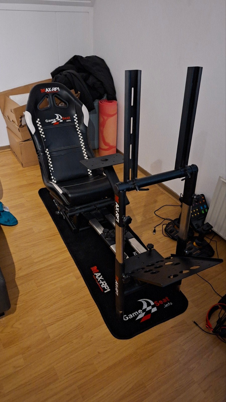 GameSeat AX-RF1 Racestoel - Zwart/Wit, Ophalen, Racestoel, Gebruikt, Overige merken