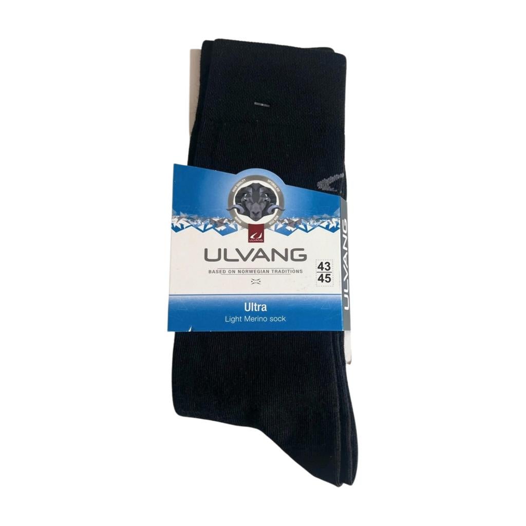 Ulvang Ultra – Lichte Merino wollen sokken (maat 43-45), Info@activebrands.com, Østre Aker vei 24C, 0581 Oslo, Norway, Zwart, Ophalen of Verzenden