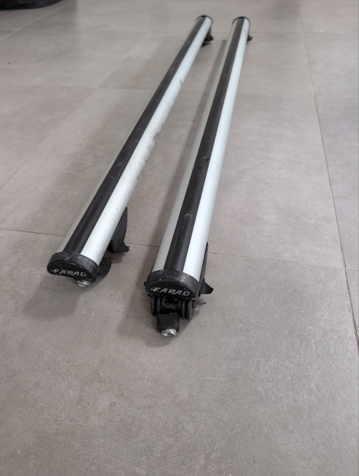 Farad dakdragers 122 cm voor auto met dakrails, Auto diversen, Dakdragers, Ophalen