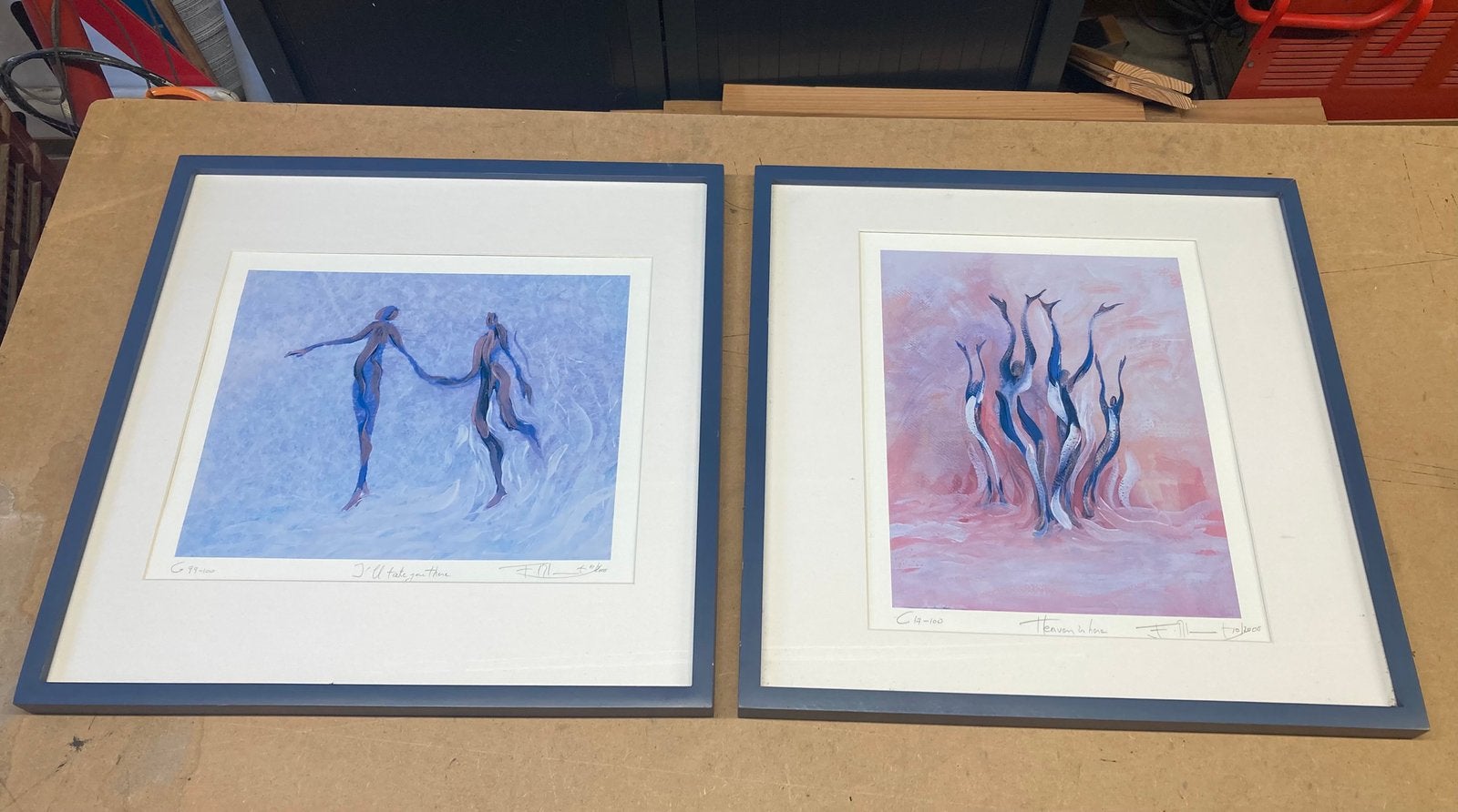 2 st. Gesigneerde en genummerde litho (Francois Blommaerts), Antiek en Kunst, Kunst | Litho's en Zeefdrukken, Lithografie, Genummerd