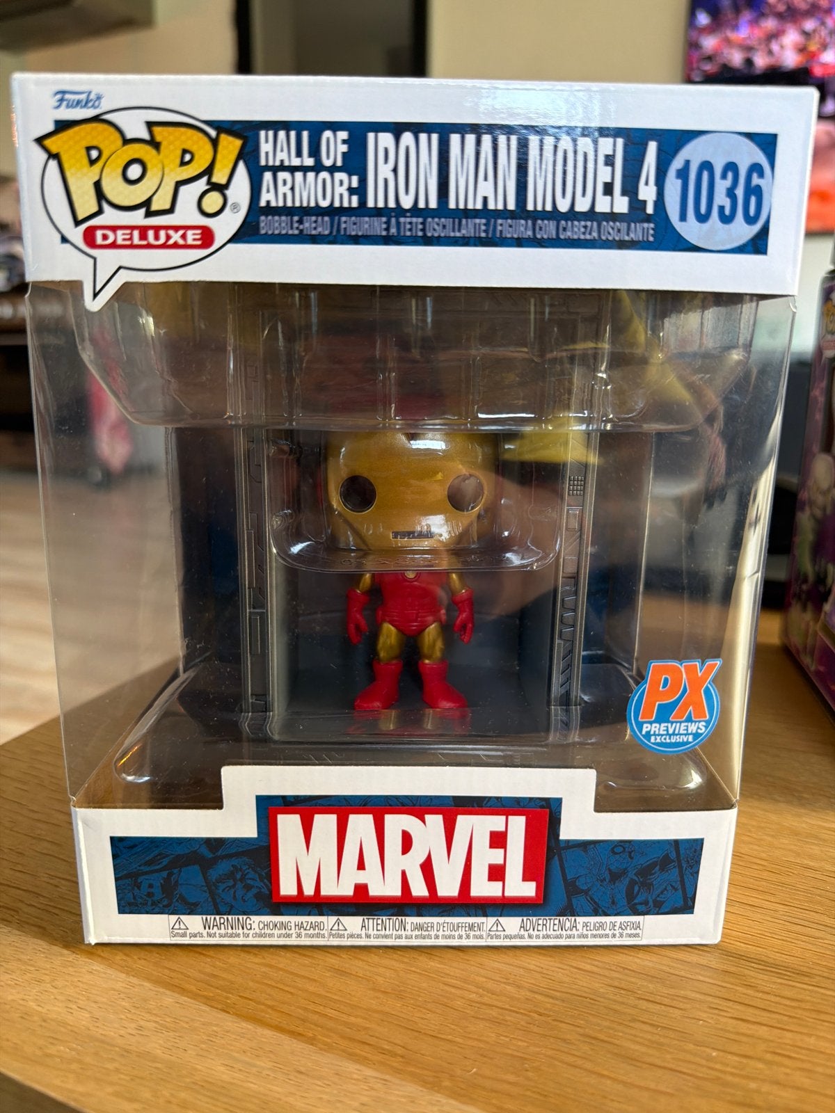 Funko Pop! Deluxe Iron Man Model 4 Hall of Armor #1036, Ophalen of Verzenden, Nieuw