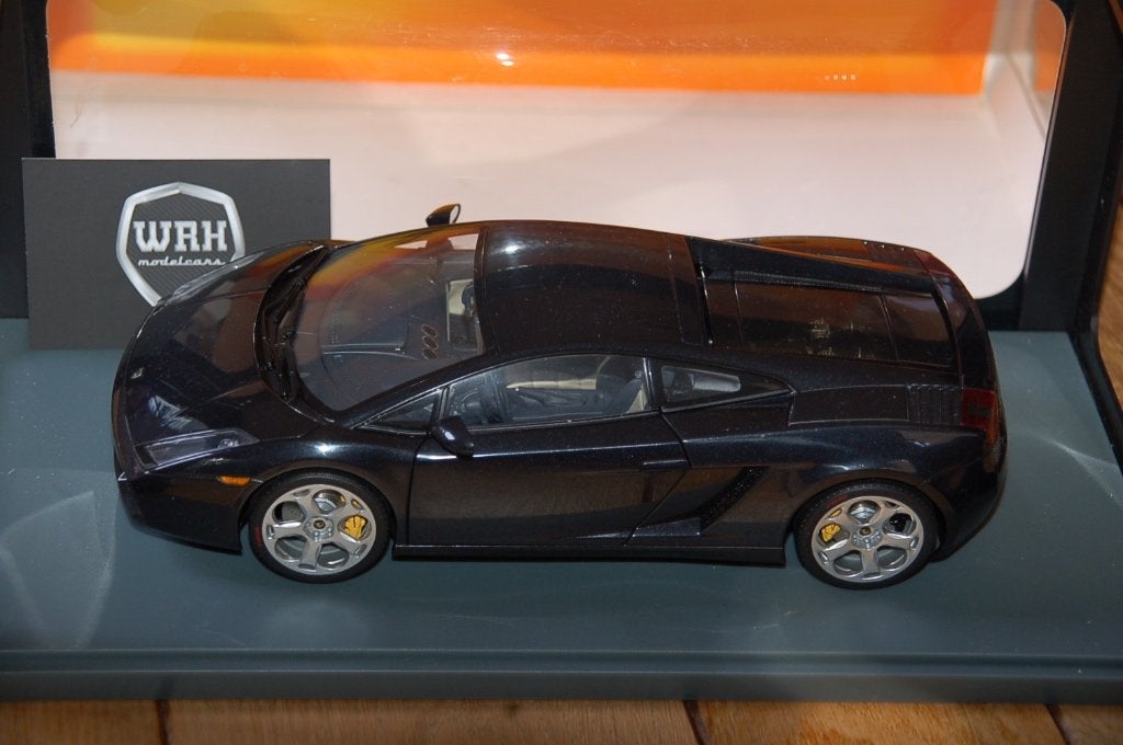 1:18 Lamborghini Gallardo nero Autoart 74572 WRH, Verzenden, Zo goed als nieuw, Auto, Overige merken