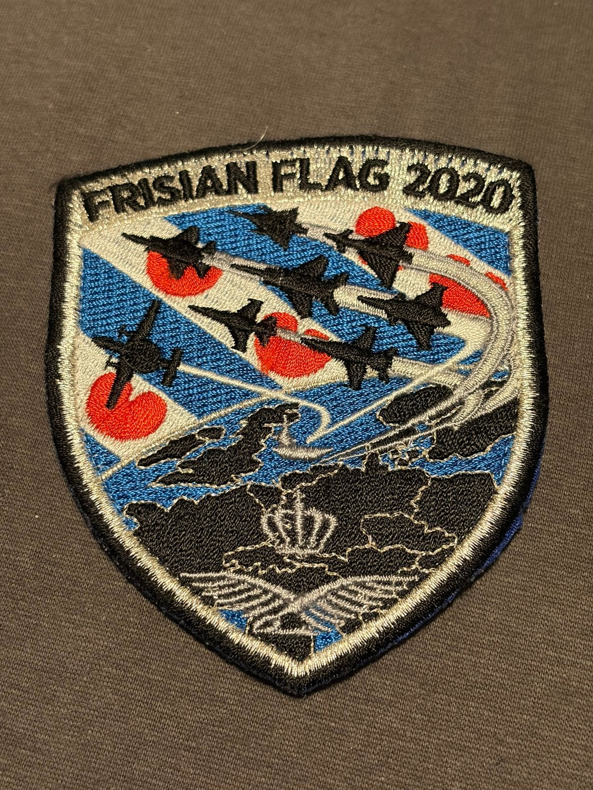 323 squadron frisian flag 2020 patch, Verzamelen, Ophalen of Verzenden, Zo goed als nieuw, Patch, Badge of Embleem