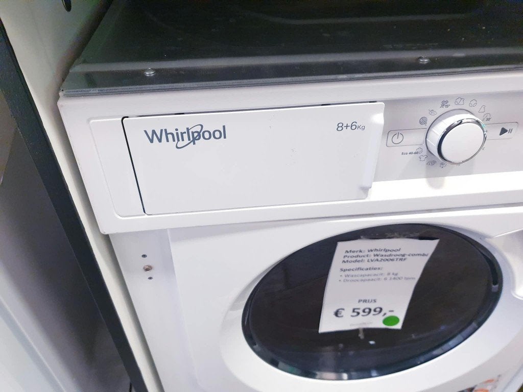 inbouw whirlpool wasdroog combi B KEUZE NIEUW inc garantie, Ophalen, 6 tot 8 kg, Minder dan 85 cm, Nieuw